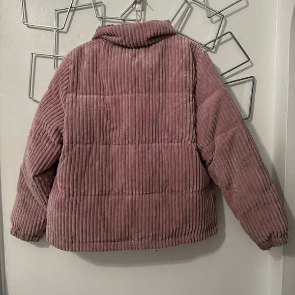 Koolaburra by UGG Short Corduroy Puffer Gorpcore Coat Large Pink Dusty Rose - Picture 4 of 8